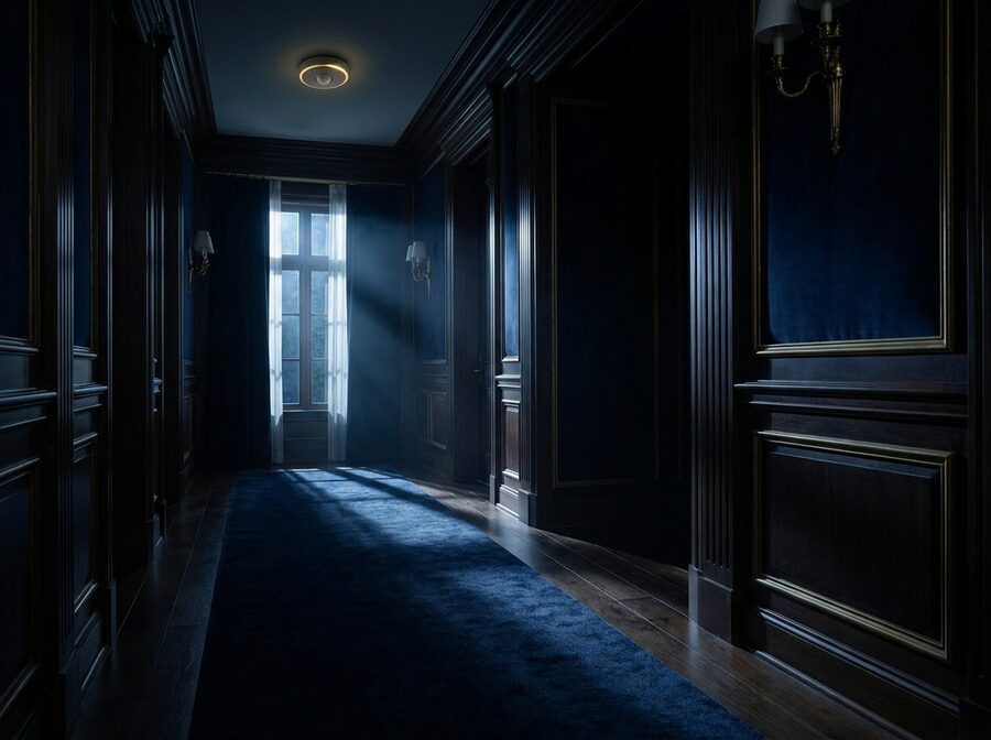 Interior detection inside a protected residence at night
